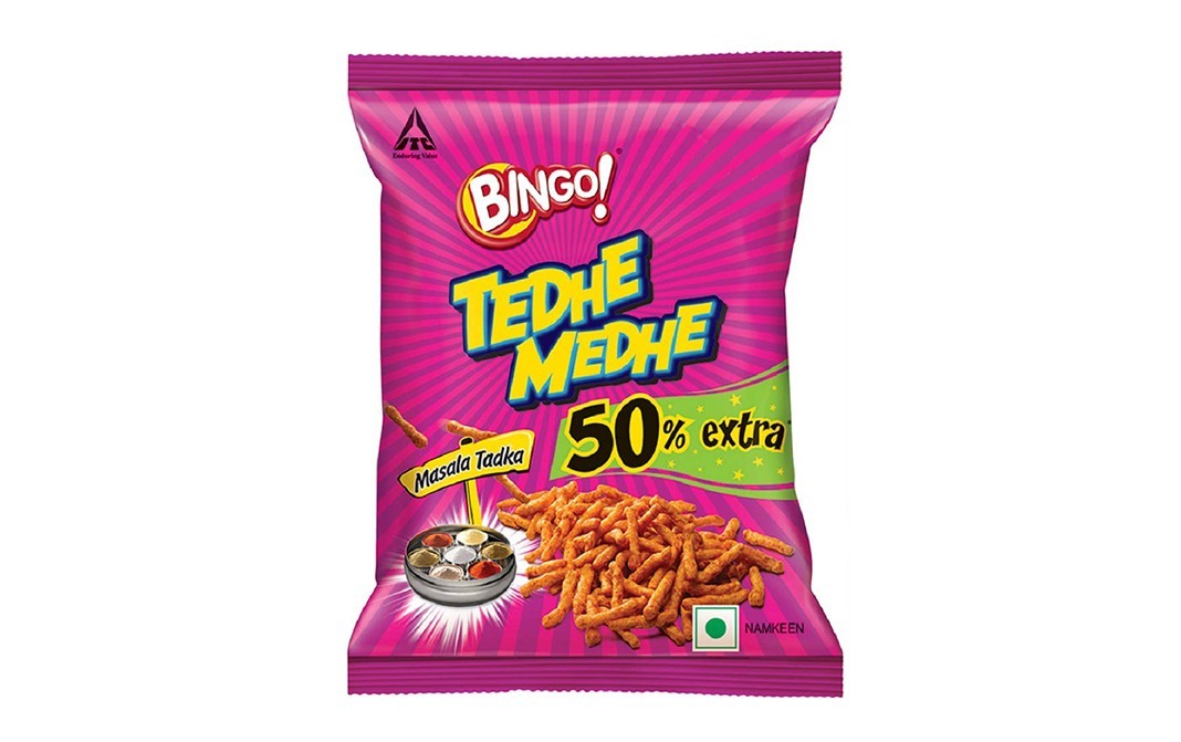 Bingo Tedhe Medhe Masala Tadka    Pack  50 grams
